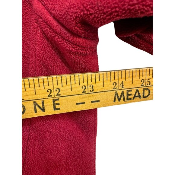 L.L. Bean Womens Polartec Fleece Jacket XL Dark Red Full Zip Heavy - Picture 6 of 12